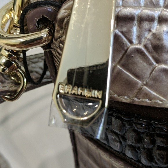 NWT Brahmin Mini Duxbury Chardonnay Seine Leather Crossbody Bag - Picture 5 of 8